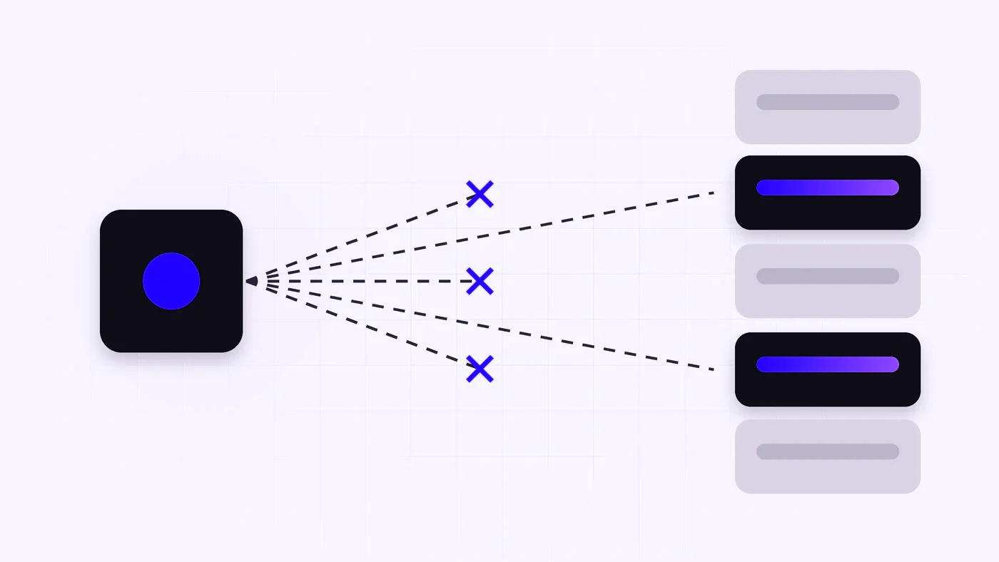 Why free IPTV playlists break — several stream paths cut off between the source and the viewer