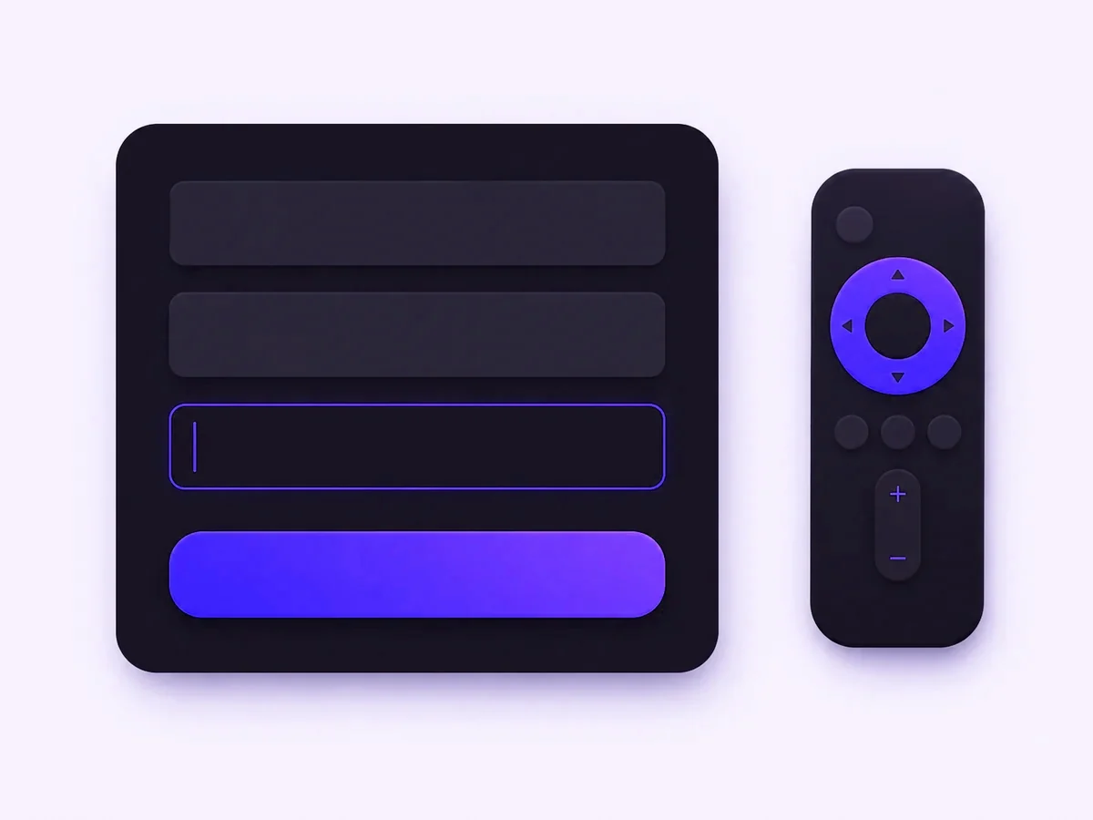 An IPTV player login screen on Firestick with server, username and password fields